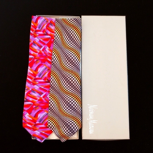 Missoni Bundle of 2 Neiman Marcus Ties 100%Silk NWT - Picture 1 of 10
